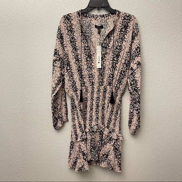 NWT✨ AQUA Snake Print Smocked Mini Dress - 100% Exclusive - Picture 2 of 10